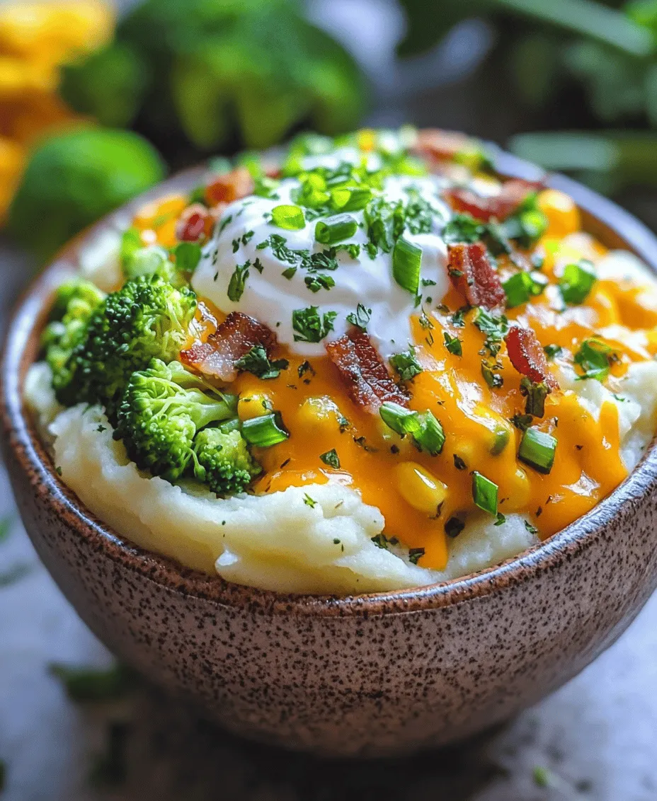 In the realm of comfort food, few dishes can rival the allure of a Loaded Mashed Potato Bowl. This recipe elevates the humble mashed potato to new heights, transforming it into a hearty meal that satisfies both the palate and the soul. Imagine a warm bowl filled with creamy, buttery mashed potatoes, generously topped with crispy bacon, sharp cheddar cheese, tangy sour cream, and fresh green onions. It’s a dish that not only fills you up but also warms you from the inside out.