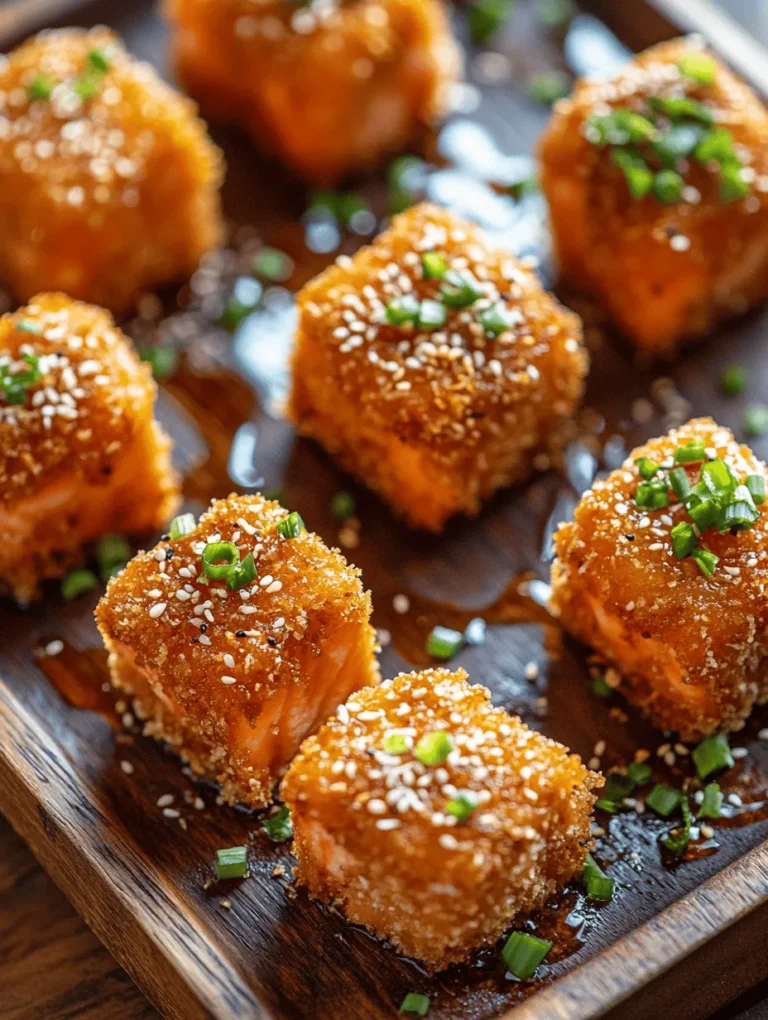 Are you ready to tantalize your taste buds with an explosion of flavor? Look no further than Crispy Bang Bang Salmon Bites—a dish that seamlessly combines the delicate, buttery taste of salmon with a crunchy, golden panko coating and a delightfully tangy Bang Bang sauce. Whether you're hosting a party, preparing a family dinner, or simply craving a delicious snack, these salmon bites are sure to impress everyone at your table.