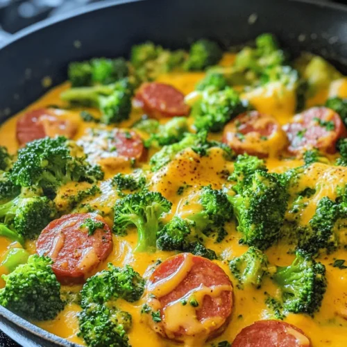 One-pan meals have gained immense popularity in recent years, and for good reason. They offer a streamlined cooking process that minimizes cleanup while maximizing flavor. With just a single skillet to manage, you can spend less time washing dishes and more time enjoying your meal. The Creamy Kielbasa Broccoli Skillet is a prime example of how one-pan cooking can deliver a dish that is both nutritious and indulgent.