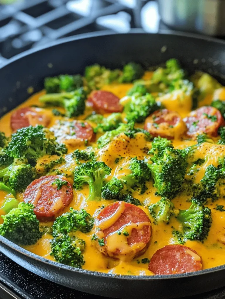 One-pan meals have gained immense popularity in recent years, and for good reason. They offer a streamlined cooking process that minimizes cleanup while maximizing flavor. With just a single skillet to manage, you can spend less time washing dishes and more time enjoying your meal. The Creamy Kielbasa Broccoli Skillet is a prime example of how one-pan cooking can deliver a dish that is both nutritious and indulgent.