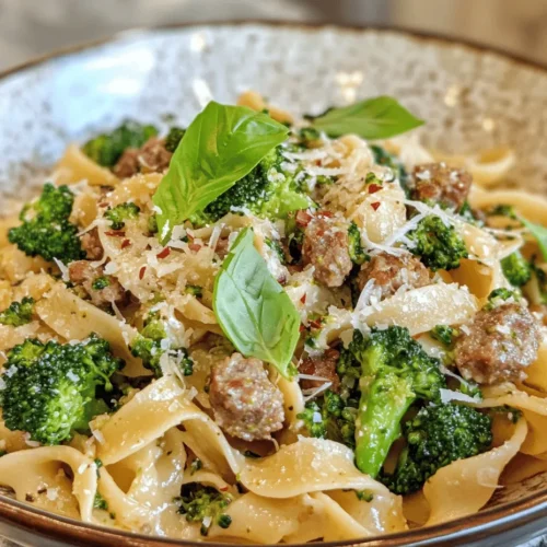 To create a truly delightful pasta dish, it is essential to select high-quality ingredients. Each component contributes to the overall flavor profile and nutritional value of the meal. Let’s explore the key ingredients that make up Broccoli & Sausage Pasta Delight.