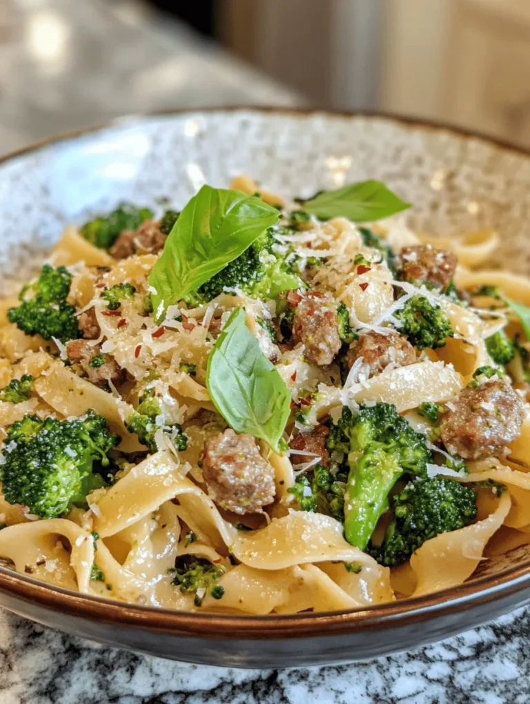 To create a truly delightful pasta dish, it is essential to select high-quality ingredients. Each component contributes to the overall flavor profile and nutritional value of the meal. Let’s explore the key ingredients that make up Broccoli & Sausage Pasta Delight.