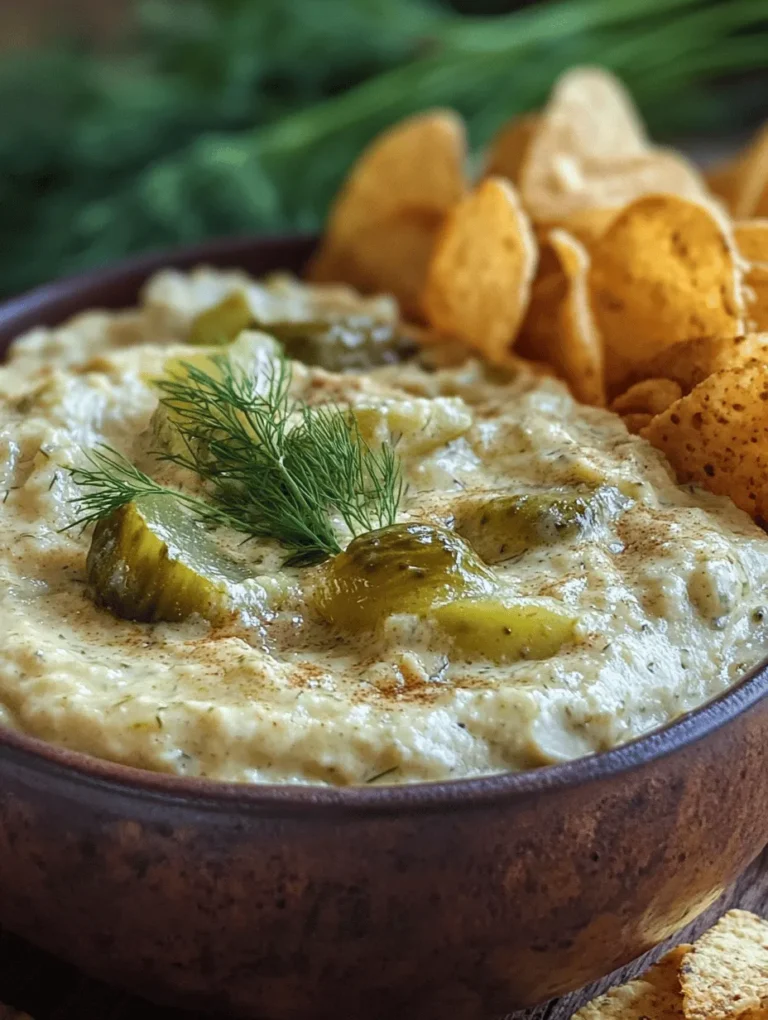 Dips have become a staple at social gatherings, parties, and casual get-togethers, serving as the perfect accompaniment to a variety of snacks and finger foods. From classic guacamole to zesty salsa, these flavorful concoctions are designed to please every palate. Among the myriad of dip options available, the Creamy “Fried” Pickle Dip stands out as a unique and delightful choice. Inspired by the beloved Southern snack of fried pickles, this dip tantalizes the taste buds with the tangy crunch of pickles combined with a rich, creamy texture that makes it utterly irresistible.