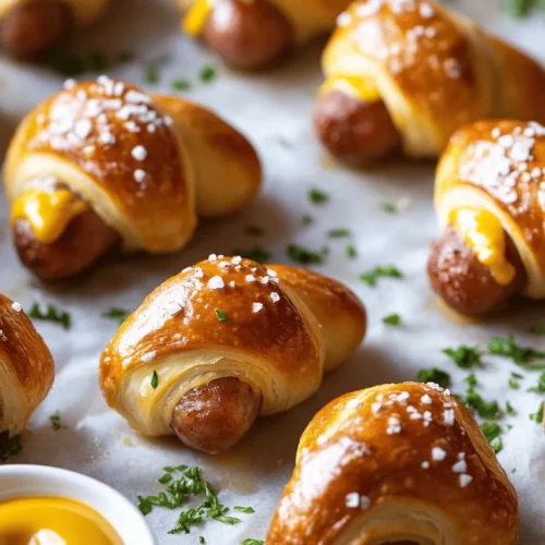 When it comes to party snacks, few things can compete with the irresistible combination of flavors found in Pretzel Pigs in a Blanket. This delightful dish takes the classic pigs in a blanket to the next level by enveloping mini sausages in a soft, chewy pretzel dough, resulting in a snack that is both comforting and satisfying. Whether you're hosting a game day gathering, a birthday party, or simply looking for a fun family treat, this recipe is bound to impress your guests and tantalize your taste buds.