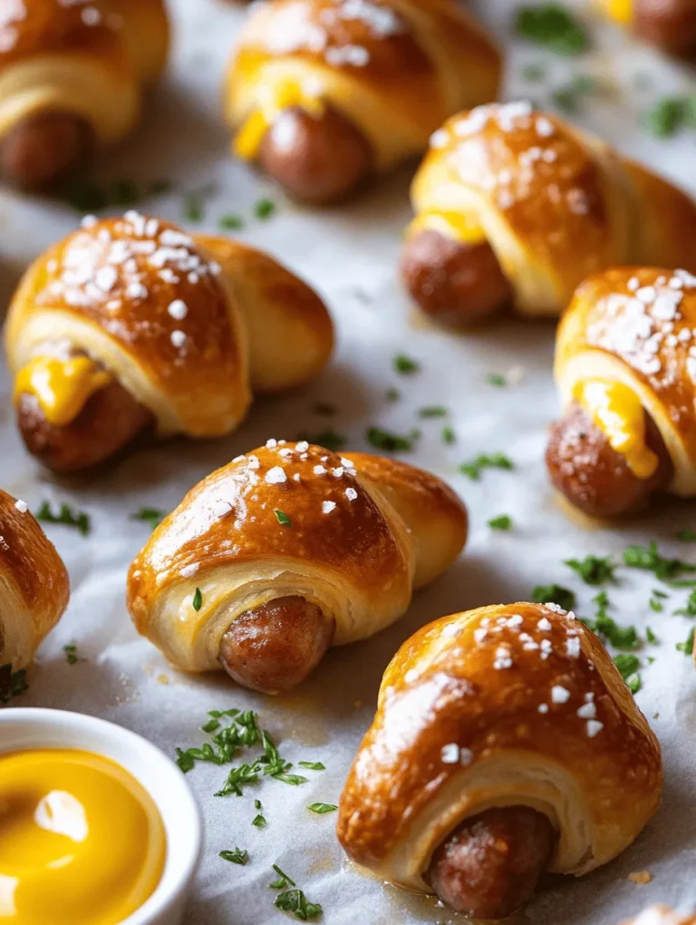 When it comes to party snacks, few things can compete with the irresistible combination of flavors found in Pretzel Pigs in a Blanket. This delightful dish takes the classic pigs in a blanket to the next level by enveloping mini sausages in a soft, chewy pretzel dough, resulting in a snack that is both comforting and satisfying. Whether you're hosting a game day gathering, a birthday party, or simply looking for a fun family treat, this recipe is bound to impress your guests and tantalize your taste buds.