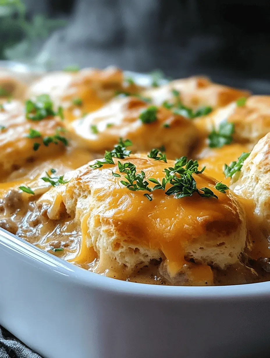 There's something undeniably comforting about a warm, hearty meal that brings back memories of family gatherings and cozy mornings. Enter the Savory Biscuits and Gravy Bake—a quintessential dish that epitomizes comfort food. This delightful recipe combines flaky, buttery biscuits smothered in a rich, creamy sausage gravy, creating a culinary experience that is both satisfying and indulgent. Whether you're serving it for breakfast, brunch, or even dinner, this dish is sure to be a hit with family and friends.