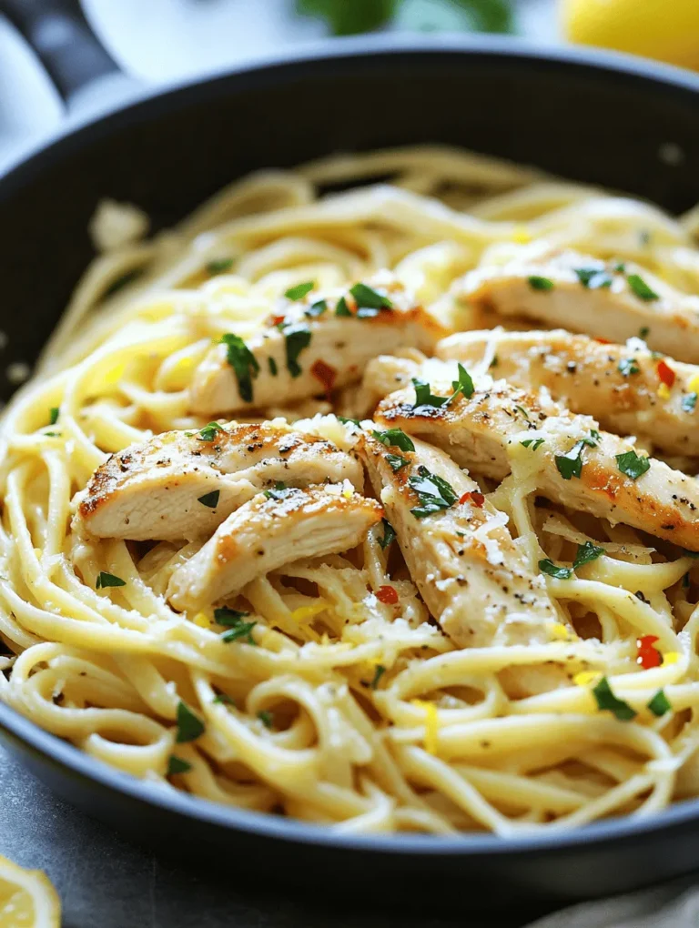 If you're looking for a dish that combines comfort, flavor, and sophistication, look no further than Chicken Scampi Linguini. This delectable pasta dish elevates the classic scampi concept by incorporating tender pieces of chicken, all enveloped in a rich, buttery garlic sauce. Known for its quick preparation time, Chicken Scampi Linguini is an ideal meal for busy weeknights yet fancy enough to impress guests at dinner parties. With a delightful mix of savory and zesty elements, it perfectly balances the heartiness of pasta with the lightness of its flavorful sauce.