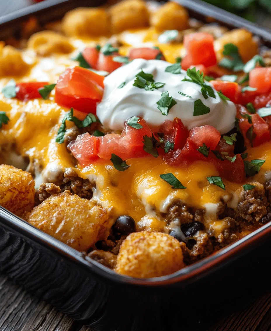 Cowboy Tater Tot Casserole is a dish that beautifully marries the heartiness of classic casseroles with the vibrant flavors of Tex-Mex cuisine. Imagine a warm, bubbling casserole filled with seasoned ground beef, colorful vegetables, and creamy cheese, all topped with a crispy layer of golden-brown tater tots. This comforting meal is not only a feast for the senses but also a celebration of togetherness, making it an ideal choice for family dinners, potlucks, or even casual gatherings with friends.