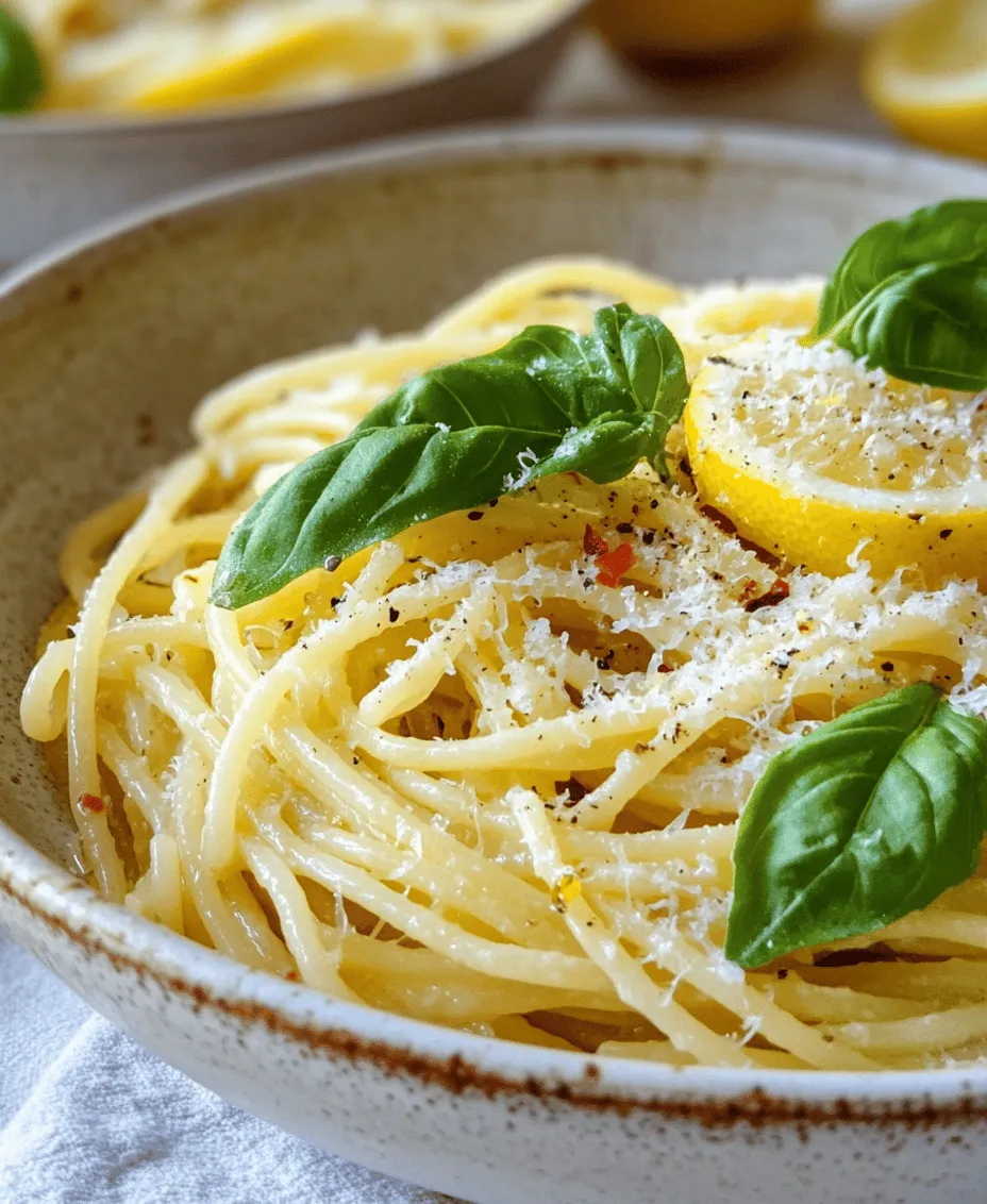 Spaghetti Limone is a refreshing, zesty pasta dish that perfectly embodies the essence of Italian cuisine. This simple yet flavorful recipe showcases the beauty of fresh ingredients, making it a favorite among pasta lovers. The combination of bright lemon, fragrant garlic, and nutty Parmesan cheese creates a harmonious balance that elevates the humble spaghetti to new heights. Whether you are looking for a light dinner option or a sophisticated dish to impress guests, Spaghetti Limone is a delightful choice that is sure to please.