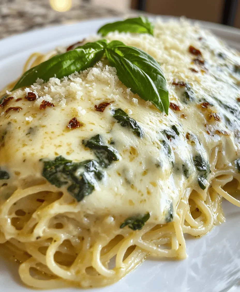 Spaghetti & Spinach Delight is the epitome of a perfect pasta dish. The creamy sauce envelops the spaghetti, while the bright green spinach and the ruby-red sun-dried tomatoes create an eye-catching presentation. Not only does this dish look appealing, but it also offers a multitude of flavors and textures, making every bite a delightful experience.