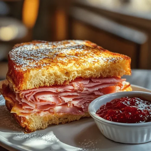 The Monte Cristo sandwich is a delightful culinary creation that has captured the hearts of food lovers across the globe. This unique sandwich artfully combines the savory flavors of ham, turkey, and cheese, encased within a luscious, French toast-like exterior. Often served warm and elegantly dusted with powdered sugar, the Monte Cristo stands out as a beloved choice for brunch or a hearty lunch. Its rich flavors and satisfying texture make it a versatile dish suitable for various occasions, whether you're hosting a weekend brunch or enjoying a casual meal at home.