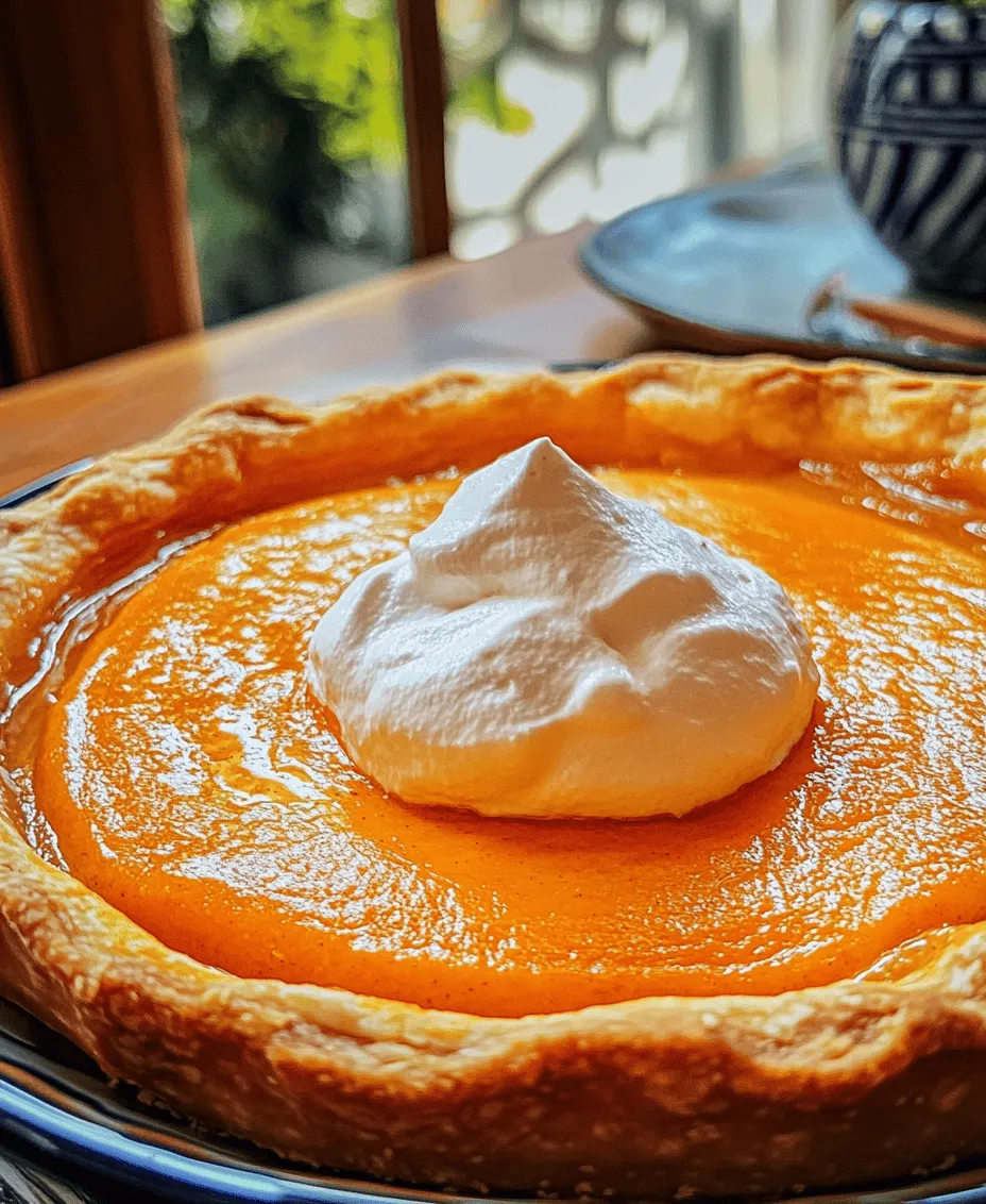 Orange Sweet Potato Custard Pie is a dessert that beautifully marries the earthy sweetness of sweet potatoes with the bright, citrusy notes of fresh orange juice. This delightful pie is not only visually appealing with its warm, inviting hues but also offers a comforting flavor profile that makes it a favorite during the fall and winter months. The combination of sweet, creamy custard and a flaky pie crust ensures that each slice brings a smile to everyone’s face, making it an ideal centerpiece for family gatherings, holiday celebrations, or simply a cozy evening at home.