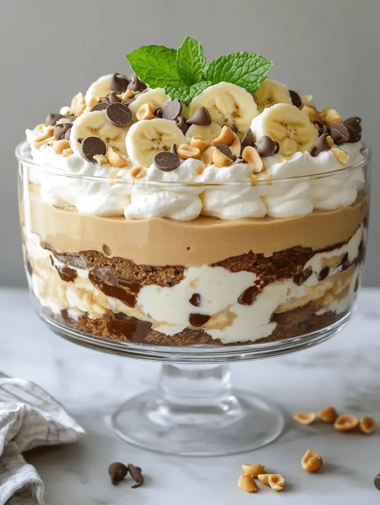 If you’re looking for a dessert that is both indulgent and easy to prepare, the Peanut Butter Banana Bliss Trifle is the perfect solution. This delightful trifle brings together the rich, creamy flavors of peanut butter and ripe bananas, layered beautifully to create a visually stunning dessert that is sure to impress at any gathering. Whether you’re hosting a family get-together, celebrating a special occasion, or simply in need of a sweet treat for yourself, this trifle is versatile enough to suit all occasions.