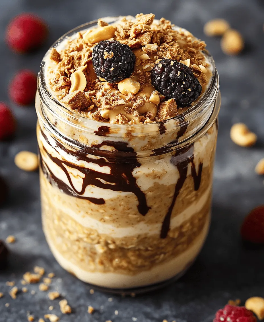 Overnight oats have emerged as a favorite breakfast choice for many health-conscious individuals and busy families alike. This no-cook breakfast option allows for a quick and easy meal that can be prepared in advance, making mornings less hectic and more enjoyable. Among the various flavor combinations available, <strong>Peanut Butter Cheesecake Overnight Oats</strong> stand out as a particularly delicious and nutritious choice. Combining the rich, indulgent flavors of peanut butter and cheesecake, this recipe offers a satisfying way to start your day while providing essential nutrients.” /></p>
</p>
<h3>Salt: Importance of Balance in Flavors</h3>
</p>
<p>When crafting your Peanut Butter Cheesecake Overnight Oats, don’t underestimate the role of salt in balancing flavors. A pinch of salt enhances sweetness and brings out the rich, creamy notes of the peanut butter and cream cheese. It acts as an unsung hero in the background, ensuring that your oats are not overly sweet but instead have a depth of flavor that makes each bite satisfying. Just a small amount—typically 1/8 teaspoon—can elevate your dish from good to spectacular, creating a harmonious blend of sweet and savory that mirrors the classic cheesecake experience.</p>
</p>
<h3>Optional Toppings: The Versatility of Toppings</h3>
</p>
<p>One of the best features of overnight oats is their versatility when it comes to toppings. These add not only visual appeal but also a variety of textures and nutritional benefits. Consider adding fresh fruits like sliced bananas, strawberries, or blueberries for a pop of color and a boost of antioxidants. Nuts or seeds such as chopped almonds, walnuts, or chia seeds can introduce a satisfying crunch and healthy fats. For an indulgent finish, a drizzle of chocolate syrup, a sprinkle of granola, or a dollop of whipped cream can transform your oats into an irresistible treat.</p>
</p>
<h3>Step-by-Step Instructions</h3>
</p>
<p>Preparing Peanut Butter Cheesecake Overnight Oats is a straightforward process that emphasizes simplicity and speed, making it a perfect choice for busy mornings. Follow these step-by-step instructions to create your delicious oats:</p>
</p>
<p>1. <strong>Gather Your Ingredients</strong>: Start by measuring out your ingredients. You will need rolled oats, Greek yogurt, peanut butter, cream cheese, maple syrup, milk (or a dairy-free alternative), vanilla extract, and a pinch of salt.</p>
</p>
<p>2. <strong>Mix the Base</strong>: In a medium-sized mixing bowl, combine 1 cup of rolled oats, 1 cup of milk, ½ cup of Greek yogurt, ¼ cup of peanut butter, 2 tablespoons of cream cheese, 2 tablespoons of maple syrup, 1 teaspoon of vanilla extract, and a pinch of salt. Using a whisk, blend the ingredients until they are smooth and well incorporated. This step is crucial as it ensures that the cream cheese and peanut butter are evenly distributed throughout the mixture.</p>
</p>
<p>3. <strong>Check Consistency</strong>: The mixture should be creamy yet thick enough to hold its shape. If it seems too thick, add a splash more milk. Conversely, if it’s too runny, a few more oats can help thicken it.</p>
</p>
<p>4. <strong>Refrigerate</strong>: Transfer the mixture into individual jars or airtight containers. Seal them tightly and place them in the refrigerator. Allow the oats to soak overnight (or at least 4 hours) so that the oats can absorb the liquid and soften.</p>
</p>
<p>5. <strong>Serve</strong>: In the morning, take your oats out of the refrigerator. Stir them gently to combine, adding a splash of milk if you prefer a smoother consistency. Now it’s time to get creative with your toppings. Add fresh fruits, nuts, or a drizzle of chocolate syrup based on your preferences.</p>
</p>
<p>6. <strong>Enjoy</strong>: Your Peanut Butter Cheesecake Overnight Oats are ready to enjoy! They can be eaten cold straight from the jar or warmed up in the microwave for about 30 seconds if you prefer them warm.</p>
</p>
<h3>Nutritional Information</h3>
</p>
<p>Understanding the nutritional profile of your Peanut Butter Cheesecake Overnight Oats can help you appreciate their health benefits. Each serving contains approximately:</p>
</p>
<p>– <strong>Calories</strong>: 350-400 (depending on the specific brands and quantities used)</p>
<p>– <strong>Protein</strong>: 18-20g</p>
<p>– <strong>Carbohydrates</strong>: 40-45g</p>
<p>– <strong>Fat</strong>: 15-18g</p>
<p>– <strong>Fiber</strong>: 5-7g</p>
</p>
<p>Compared to traditional cheesecake, which can exceed 400 calories per slice with high sugar and fat content, this overnight oats recipe provides a healthier alternative. It offers a sweet and creamy flavor reminiscent of cheesecake while being packed with protein and fiber, making it a great breakfast or snack option.</p>
</p>
<h3>Customization Ideas</h3>
</p>
<p>The beauty of Peanut Butter Cheesecake Overnight Oats is their adaptability. Here are some suggestions for customizing the recipe to suit your dietary needs or flavor preferences:</p>
</p>
<p>– <strong>Dairy-Free Options</strong>: Substitute Greek yogurt with a plant-based yogurt alternative, and use almond milk or coconut milk instead of dairy milk to make it completely dairy-free.</p>
</p>
<p>– <strong>Nut-Free Options</strong>: If you have nut allergies, replace peanut butter with sun butter or a seed-based spread. This maintains the creamy texture without the nut allergens.</p>
</p>
<p>– <strong>Flavor Variations</strong>: Get creative with flavors by adding cocoa powder for a chocolate peanut butter version, or mix in mashed bananas for a delightful banana peanut butter cheesecake twist. Seasonal toppings can include pumpkin puree in the fall or fresh berries in the summer.</p>
</p>
<h3>Serving Suggestions</h3>
</p>
<p>Presentation can enhance your enjoyment of Peanut Butter Cheesecake Overnight Oats. Here are some serving ideas to elevate your breakfast experience:</p>
</p>
<p>– <strong>Layering</strong>: For a beautiful presentation, layer your oats in a clear glass, alternating between the oats and your chosen toppings. This not only looks appealing but also allows for a range of textures in every bite.</p>
</p>
<p>– <strong>Snack or Post-Workout Meal</strong>: These oats are not just a breakfast dish; they can serve as a nutritious snack or a post-workout meal. Pack them in a portable container for an on-the-go option that fuels your day.</p>
</p>
<p>– <strong>Pairing Suggestions</strong>: Consider pairing your overnight oats with a refreshing smoothie or a cup of herbal tea. For a heartier breakfast, serve alongside whole-grain toast with avocado or a side of scrambled eggs.</p>
</p>
<h3>Conclusion</h3>
</p>
<p>Peanut Butter Cheesecake Overnight Oats offer a delightful combination of flavors and textures, making them a nutritious and satisfying meal. With their creamy richness and customizable toppings, they provide an easy option for breakfast or a quick snack, all while being packed with protein and fiber.</p>
</p>
<p>Incorporating this recipe into your weekly meal prep not only saves you time but also ensures that you have a delicious and wholesome meal ready to go. The versatility of overnight oats invites you to explore various flavors and toppings, encouraging you to experiment and make this dish your own.</p>
</p>
<p>So, gather your ingredients and get started on your Peanut Butter Cheesecake Overnight Oats. Your taste buds will thank you!</p>
<div id=