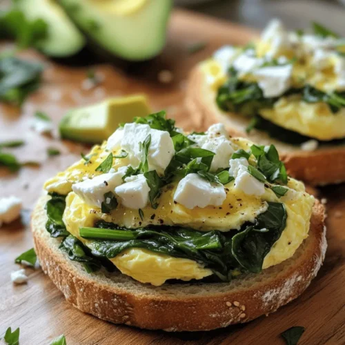 Begin your day with a delicious and nutritious breakfast by preparing Morning Greens & Feta Sandwiches. This recipe combines the wholesome goodness of eggs, spinach, and feta cheese, nestled between toasted whole grain English muffins. Ideal for busy mornings or meal prep, these sandwiches are not just easy to make but also packed with flavor and essential nutrients.