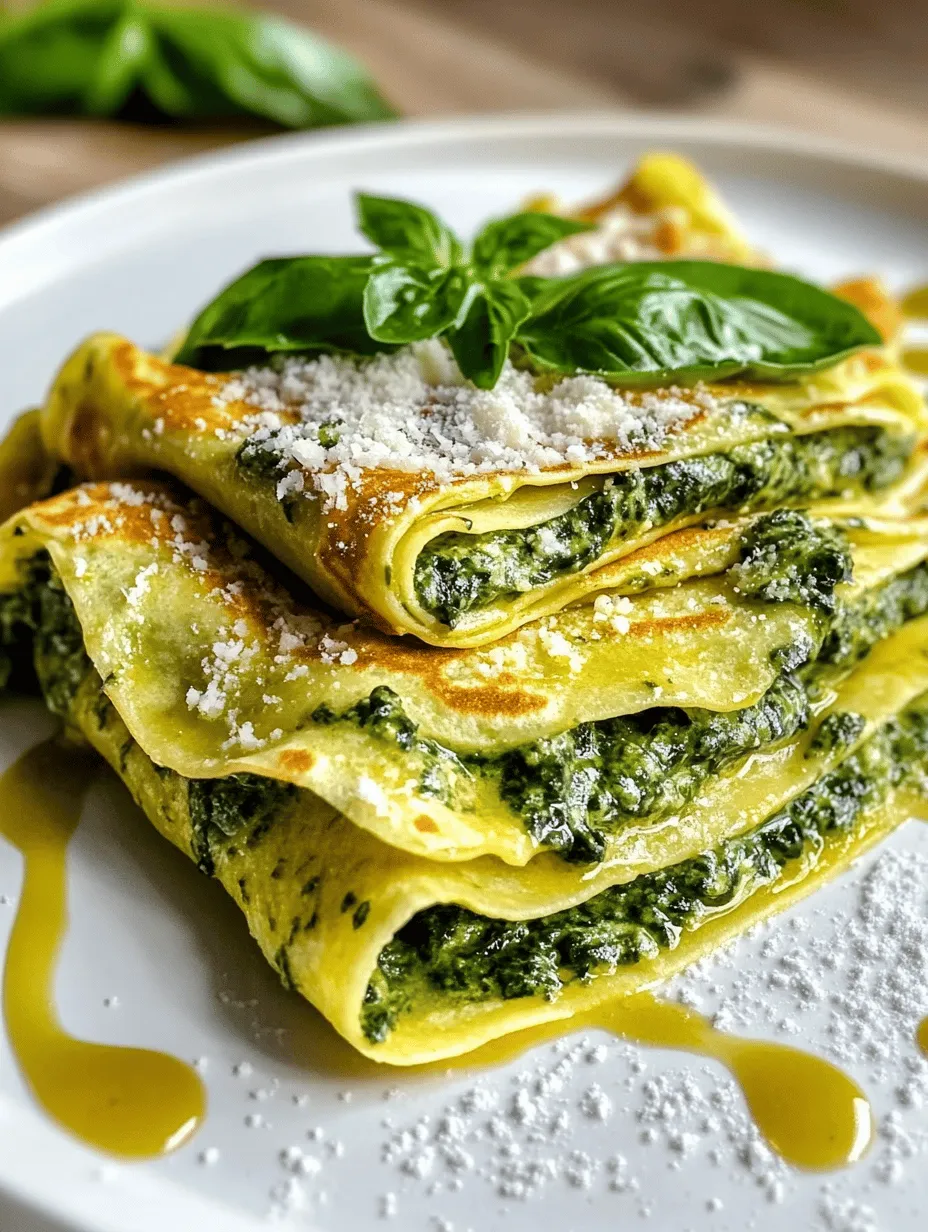In the world of culinary delights, few dishes manage to capture both the heart and the palate quite like Fettuccine Crepe Delight. This exquisite dish masterfully intertwines the delicate texture of crepes with the rich flavors of a creamy spinach sauce, creating a harmonious blend that is as pleasing to the eyes as it is to the taste buds. The inspiration behind this recipe stems from the classic Italian fettuccine, reimagined through the lens of French crepes, making it a unique fusion that showcases the best of both worlds.