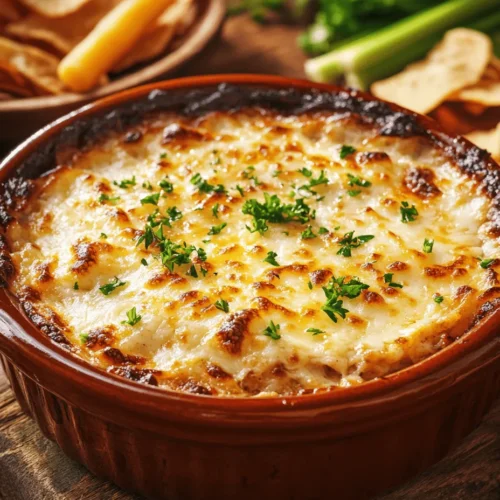 Cheesy Baked Hot Onion Dip is the ultimate comfort food that combines rich flavors, creamy textures, and a warm, inviting aroma. This dip is a staple at social gatherings, from casual get-togethers to festive celebrations, making it a must-have for any food lover. The allure of warm, cheesy dips lies not only in their taste but also in their ability to bring people together, creating a communal experience centered around delicious bites and hearty laughter.