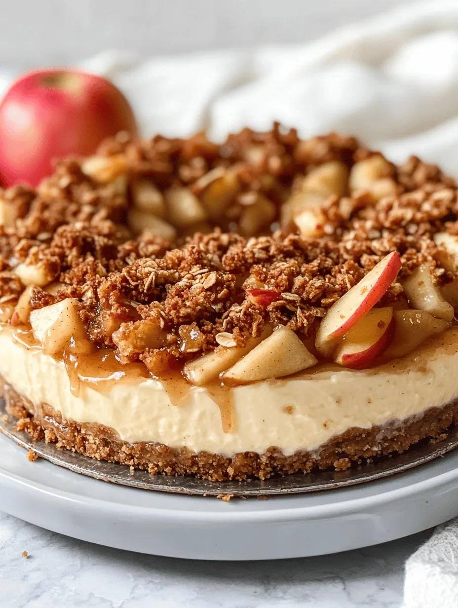 The fusion of flavors in Apple Crisp Cheesecakes is what makes this dessert truly special. Combining the velvety richness of cheesecake with the fruity sweetness of apples and the textural contrast of a crisp topping creates a symphony of tastes in every bite. The creamy cheesecake base provides a luxurious mouthfeel, while the spiced apple filling adds a burst of flavor that is reminiscent of a freshly baked apple pie. The crunchy topping balances these components, giving each slice an inviting crunch that calls for another bite.