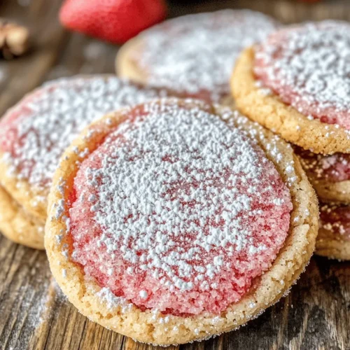 Strawberry sugar cookies are a delightful treat that combines the classic sweetness of sugar cookies with the vibrant flavor of fresh strawberries. This unique fusion not only satisfies your sweet tooth but also evokes a sense of nostalgia, reminding many of warm, sunny days spent enjoying homemade treats with family and friends. The soft, chewy texture of these cookies, paired with the natural sweetness of strawberries, makes them an irresistible snack for any occasion, whether it’s a summer picnic, a birthday party, or simply a cozy evening at home.