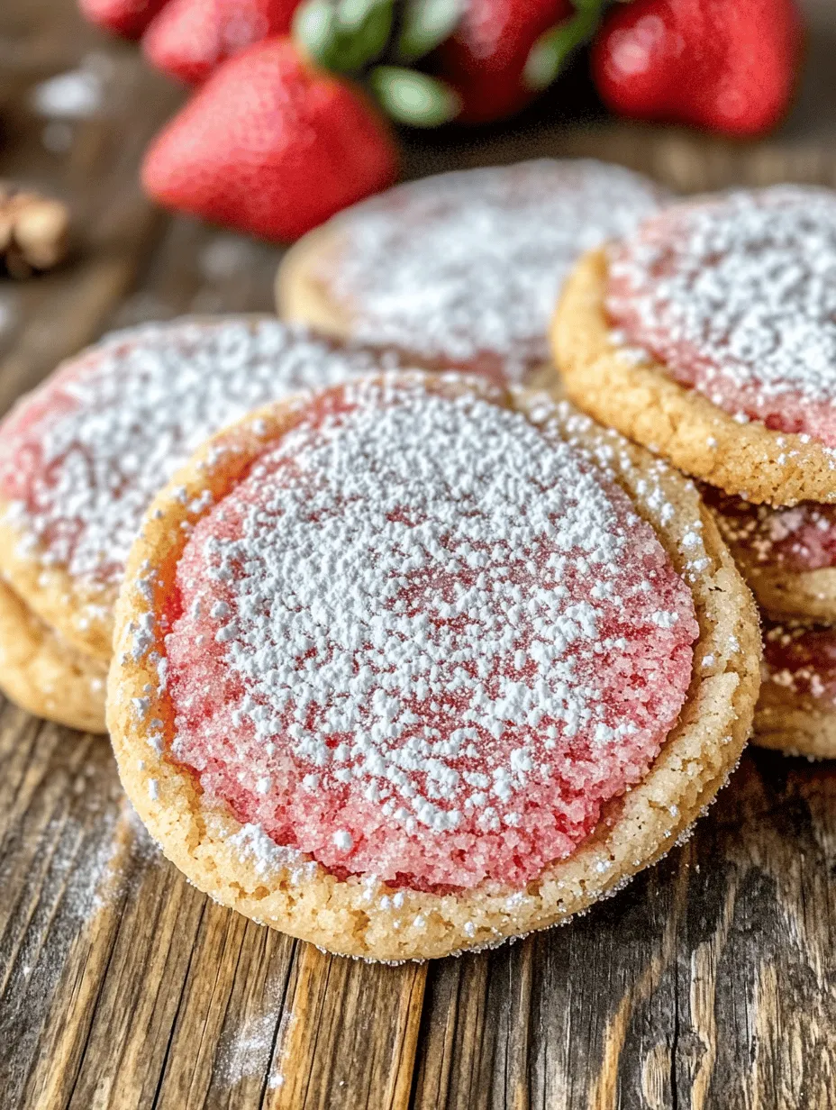 Strawberry sugar cookies are a delightful treat that combines the classic sweetness of sugar cookies with the vibrant flavor of fresh strawberries. This unique fusion not only satisfies your sweet tooth but also evokes a sense of nostalgia, reminding many of warm, sunny days spent enjoying homemade treats with family and friends. The soft, chewy texture of these cookies, paired with the natural sweetness of strawberries, makes them an irresistible snack for any occasion, whether it’s a summer picnic, a birthday party, or simply a cozy evening at home.