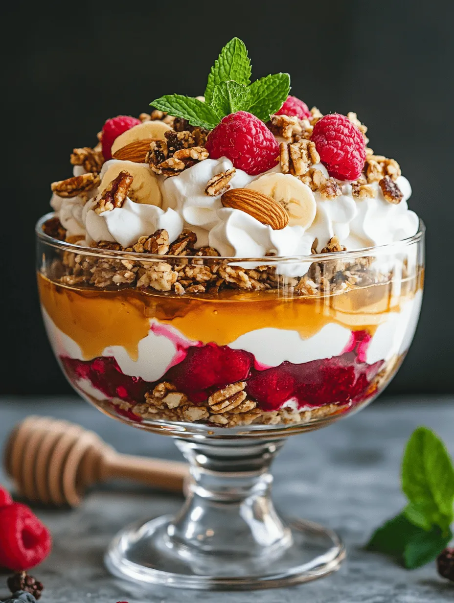 If you’re searching for a dessert that combines the freshness of fruits, the creaminess of pudding, and the crunch of nuts, look no further than our Fruit and Nut Trifle Delight. This splendid recipe is designed to not only please your palate but also to provide a delightful visual experience. Ideal for any occasion, whether it’s a festive gathering, a family dinner, or simply a weekend treat, this trifle is a celebration of flavors and textures.