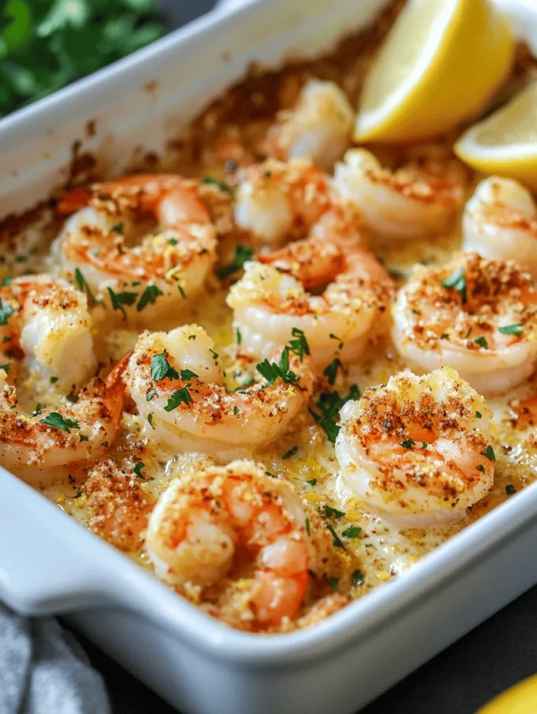 If you're searching for a dish that bursts with flavor and is deceptively simple to prepare, look no further than Zesty Baked Butter Lemon Shrimp. This delightful recipe features succulent shrimp enveloped in a rich, buttery sauce with a vibrant citrus twist that will tantalize your taste buds. The combination of fresh ingredients creates a dish that is not only delicious but also visually appealing, making it perfect for both casual family dinners and elegant gatherings.