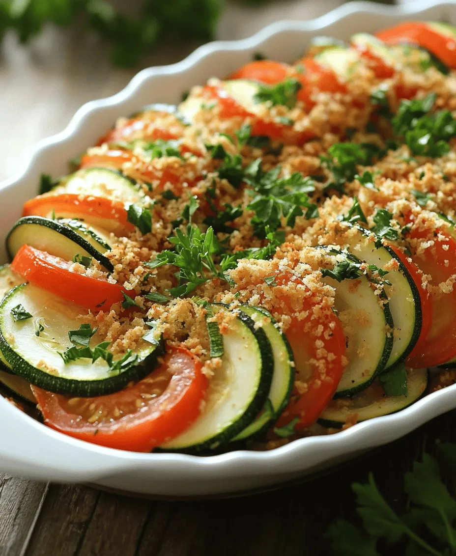 Zucchini Tian Delight is a vibrant and versatile dish that celebrates the fresh flavors of summer vegetables, making it a perfect addition to any meal. This delightful recipe showcases zucchini and tomatoes, two ingredients that shine in both taste and nutrition. Whether served as a side dish or a main course, Zucchini Tian Delight is not only a feast for the eyes but also a healthy option that can appeal to a wide range of dietary preferences.