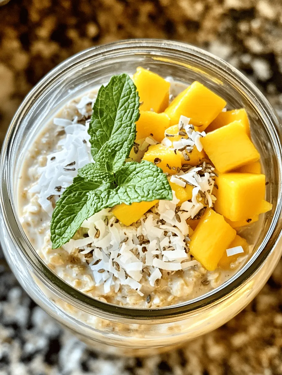 In today's fast-paced world, where mornings can often feel rushed, breakfast is frequently sidelined. However, starting your day with a nutritious meal is essential for fueling your body and mind, setting a positive tone for the hours ahead. Enter *Tropical Bliss: Easy Mango Overnight Oats*—a delightful recipe that not only tantalizes your taste buds but also provides a wholesome nutritional boost. This simple, no-cook breakfast option is perfect for busy mornings, allowing you to indulge in the delicious sweetness of mango while reaping the benefits of nutrient-rich ingredients. Whether you are a health enthusiast or simply looking for a delectable way to enjoy seasonal fruit, this recipe is a must-try.