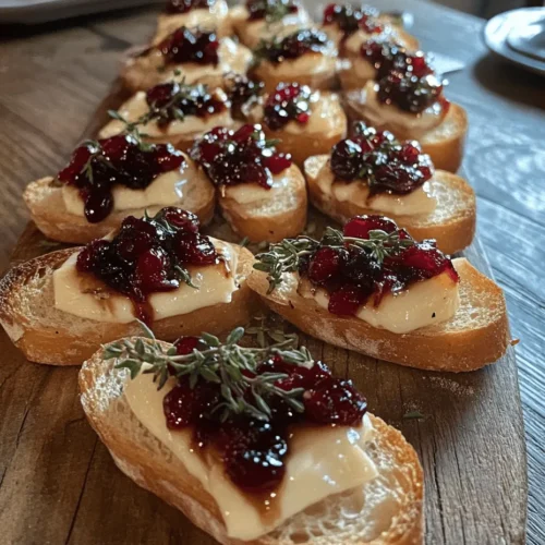 Welcome to a culinary delight that brings together the richness of creamy Brie, the tartness of balsamic roasted cranberries, and the satisfying crunch of crispy crostini. This recipe for Crispy Crostini with Balsamic Roasted Cranberries and Creamy Brie offers an elegant yet simple appetizer that is sure to impress your guests at any gathering. The combination of textures and flavors creates a perfect harmony, making these crostinis not just a snack but an experience.