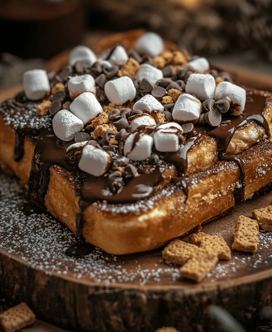 Imagine a breakfast that combines the nostalgic flavors of campfire treats with the comforting essence of a classic morning staple. Enter S’mores French Toast—a delightful dish that is perfect for brunch gatherings, lazy weekend mornings, or any time you crave something indulgent. This recipe is not just a meal; it's an experience that transports you back to summer nights spent roasting marshmallows over an open flame, all while enjoying the warmth of gooey chocolate and the crunch of graham crackers.