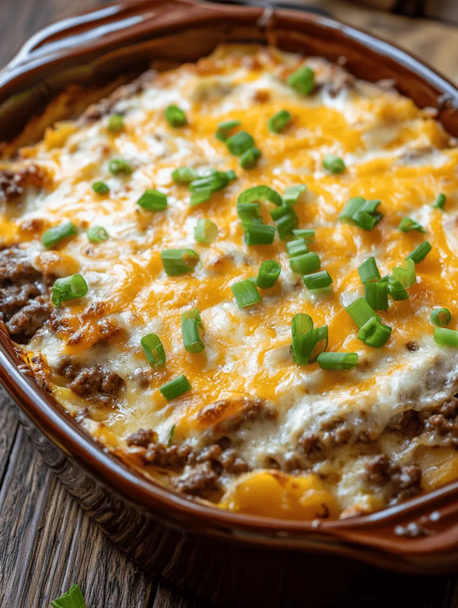 In the realm of comfort food, few dishes evoke feelings of warmth and nostalgia quite like casseroles. These hearty, baked meals are not only satisfying but also remind us of family gatherings and home-cooked dinners. Among the vast array of casserole options, the Heavenly Hamburger Potato Casserole stands out as a quintessential choice, combining the robust flavors of ground beef, creamy potatoes, and gooey cheese into one delightful dish. This recipe is perfect for families seeking a quick yet fulfilling meal, making it an ideal candidate for busy weeknight dinners.