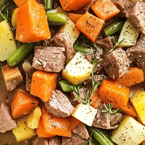 There’s something undeniably comforting about a steaming bowl of beef stew, especially on chilly evenings or rainy days. This classic dish has been a beloved staple in homes for generations, revered for its ability to warm both body and soul. The rich flavors, tender meat, and hearty vegetables come together to create a meal that feels like a warm hug, making it the ultimate comfort food. Whether you’re gathering with family for a cozy dinner or looking for a nourishing meal prep option that can be enjoyed throughout the week, this Hearty & Comforting Slow Cooker Beef Stew is the perfect choice.