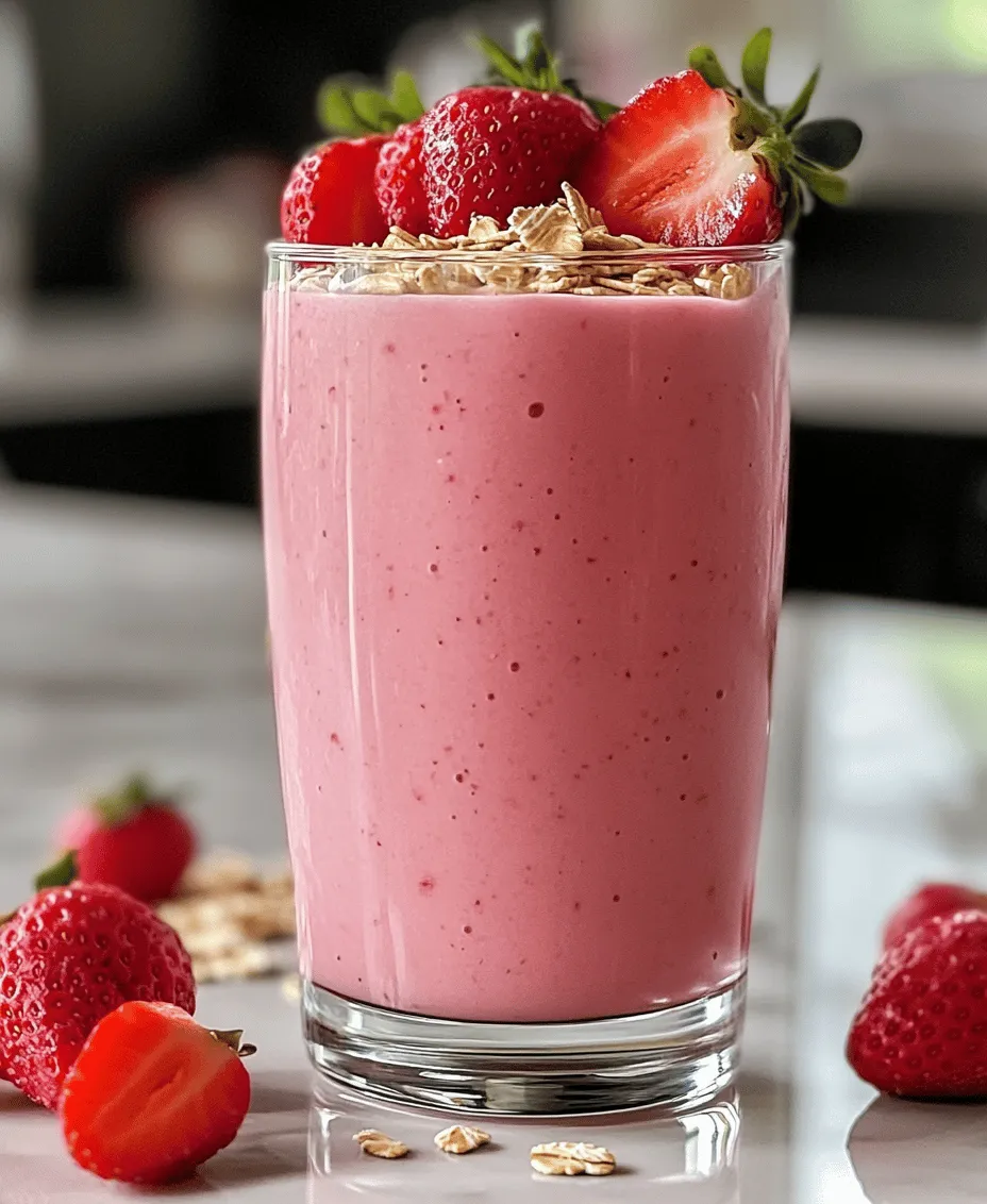 To truly appreciate the Nutritious Strawberry Oatmeal Smoothie, it’s essential to understand the nutritional value of each ingredient and how they contribute to your health.