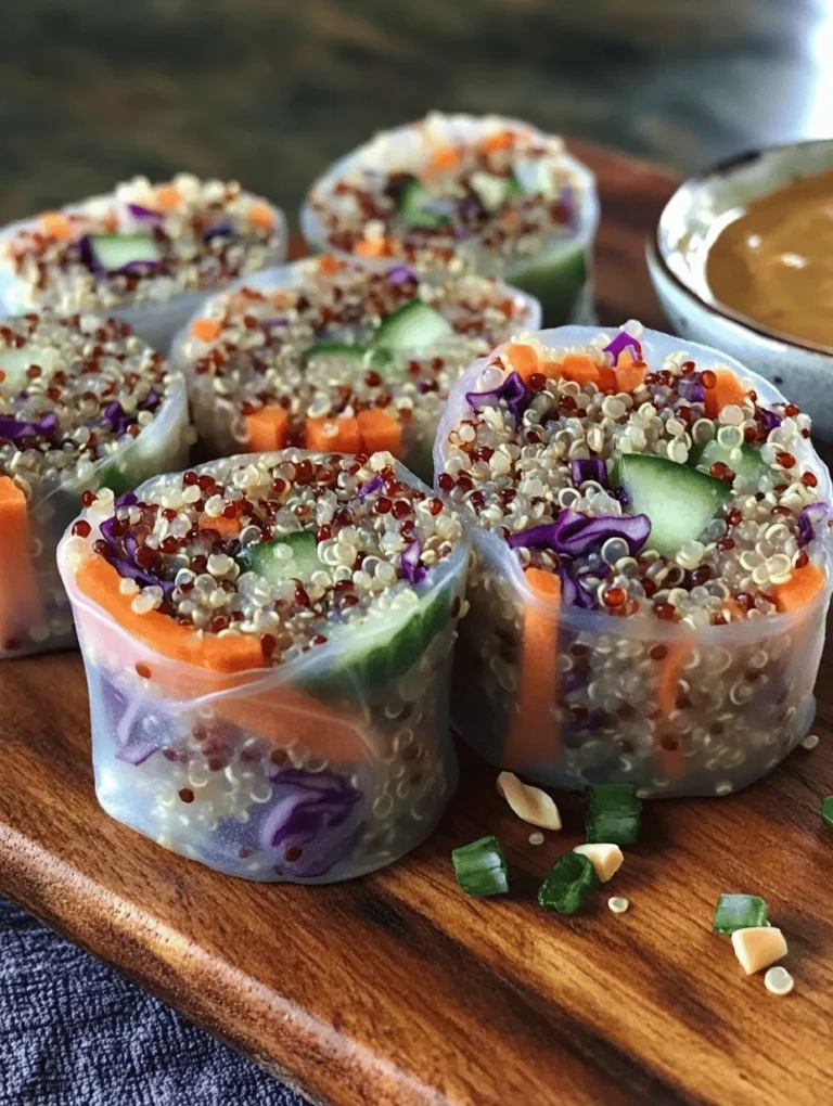 To create the Hearty Veggie Rolls with Peanut Sauce, you will need a few key ingredients that come together to create a colorful and nutritious meal. Here’s what you will need: