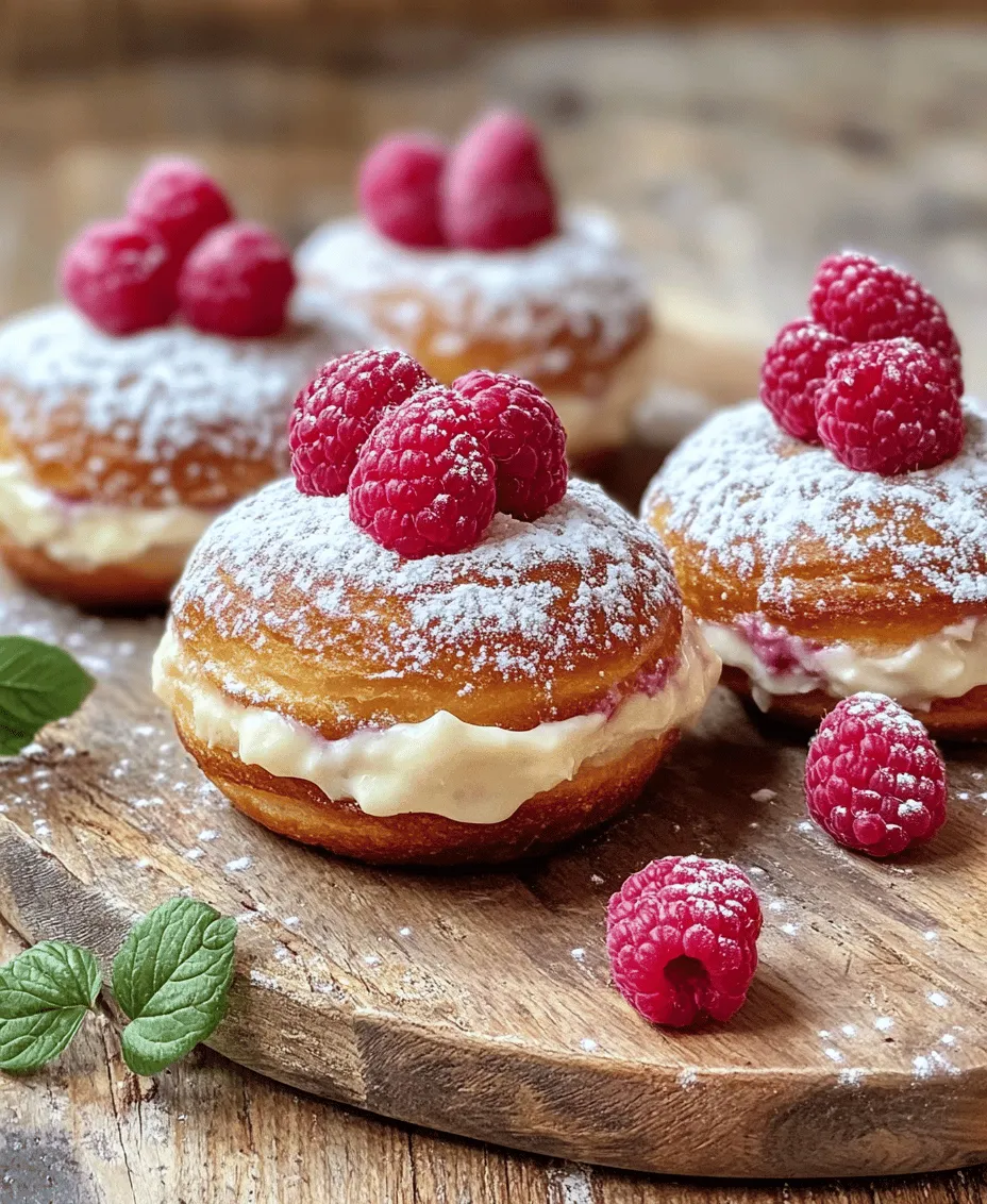 Indulgent, fluffy, and delightfully rich, brioche donuts are a true treat for anyone with a sweet tooth. These delectable pastries are not just your average fried dough; they boast a unique texture that is both light and airy while remaining decadently satisfying. The secret lies in the brioche dough, which is made with an abundance of butter and eggs, giving these donuts their signature richness and flavor. Today, we’re taking these delightful donuts to the next level by introducing a luscious raspberry cheesecake filling that perfectly balances sweetness and tartness.