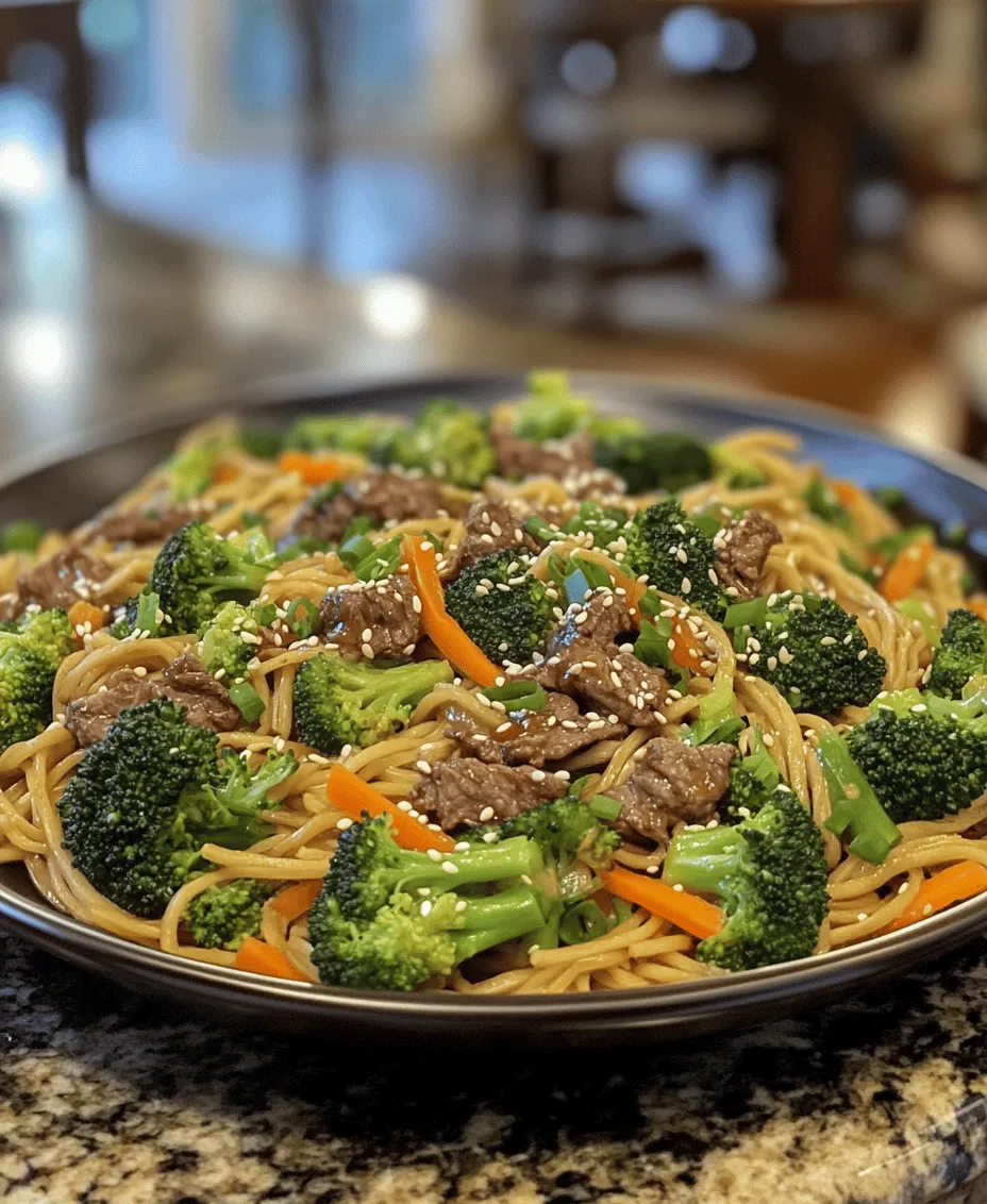 Beef and Broccoli Lo Mein is a culinary masterpiece that has captured the hearts and taste buds of many. This dish is not just a staple in Chinese restaurants around the world, but it has also found a cherished place in home kitchens. With its delightful combination of tender beef, vibrant broccoli, and soft lo mein noodles, it’s no wonder that this dish is celebrated for its rich flavors and appealing textures. The savory umami notes from the sauces, combined with the crunch of fresh vegetables, create a balanced meal that is both satisfying and wholesome.