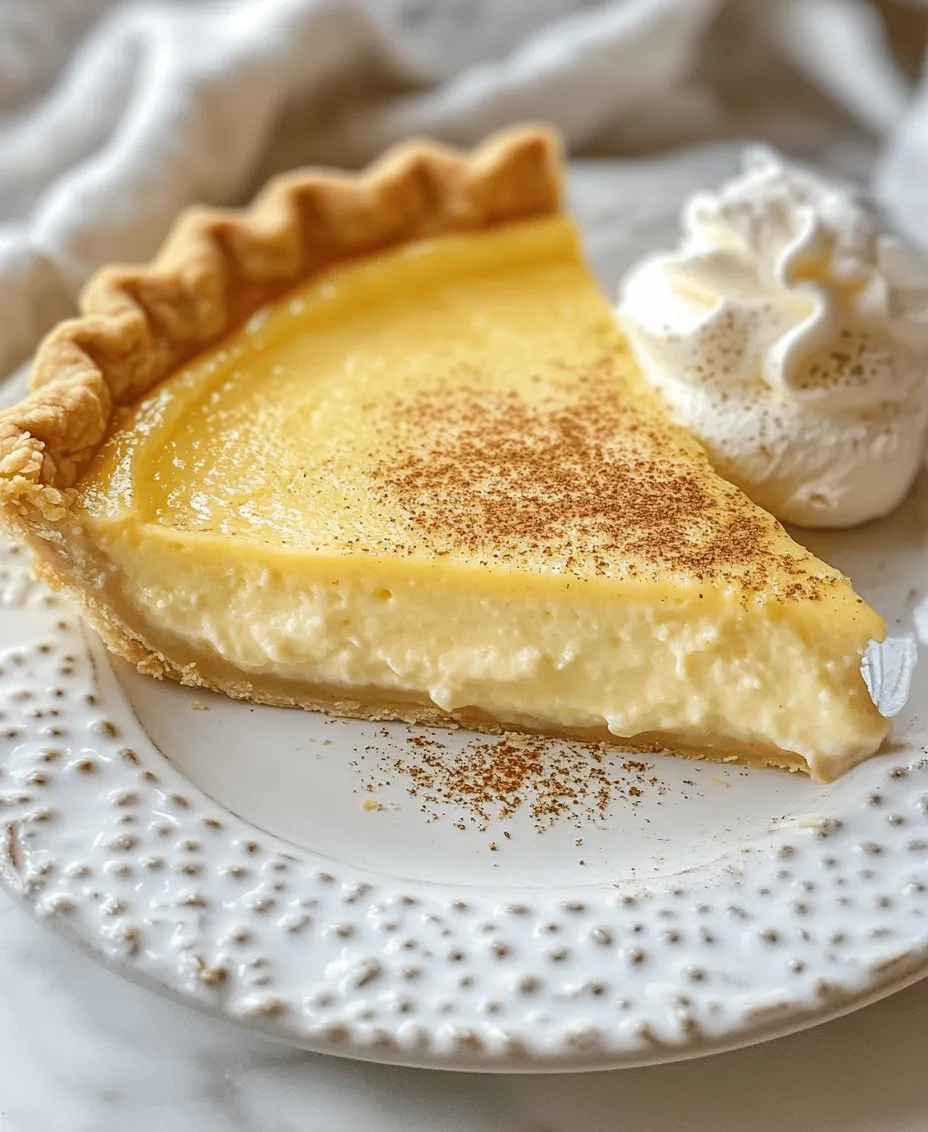Egg custard pie is a cherished traditional dessert that has graced tables for generations. With its smooth, creamy texture and subtly sweet flavor, this delightful pie evokes a sense of nostalgia and warmth, often associated with family gatherings and special celebrations. Whether served during the holidays or at Sunday dinners, the classic egg custard pie brings a comforting familiarity that resonates with many.