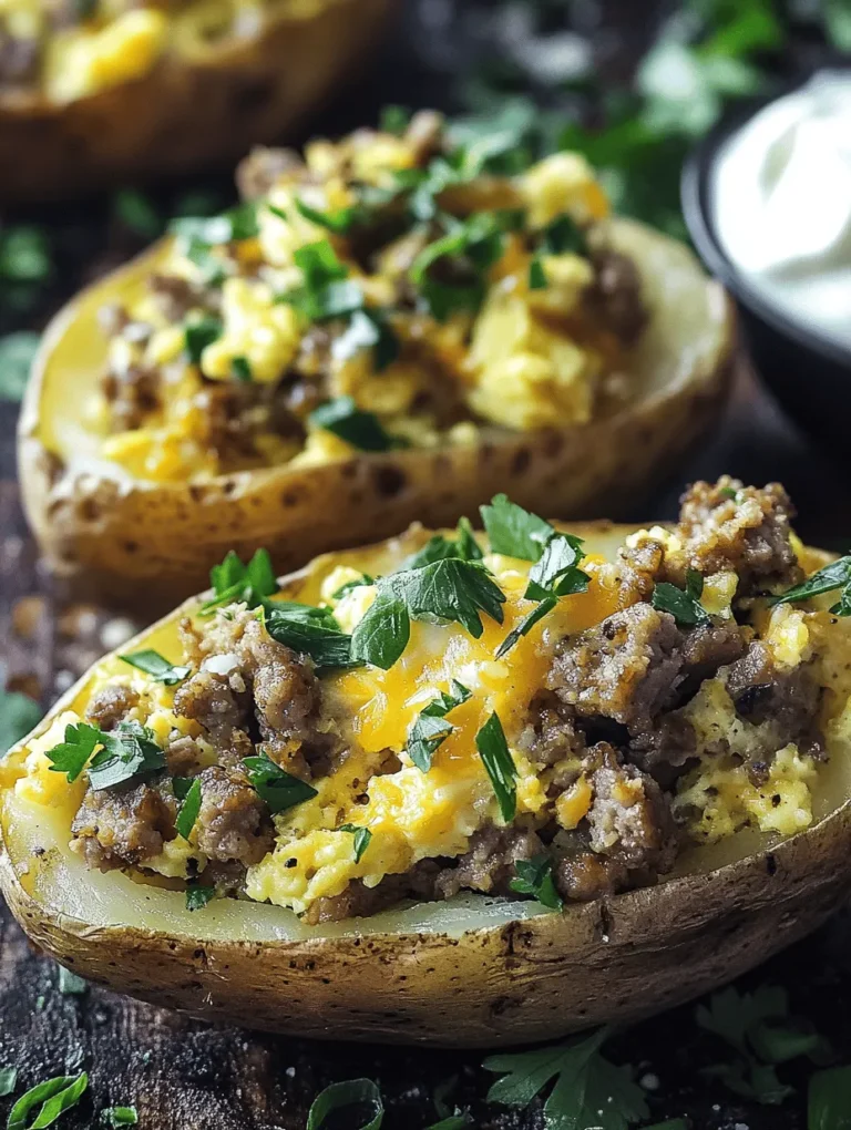 Sausage and Egg Stuffed Potatoes are a delightful twist on a classic breakfast dish, seamlessly combining the comforting heartiness of potatoes with the savory goodness of breakfast sausage and eggs. This recipe is not only easy to follow but also offers a filling meal that’s perfect for breakfast, brunch, or even a satisfying dinner. With just a handful of simple ingredients, you can create a comforting dish that will impress your family and friends alike.