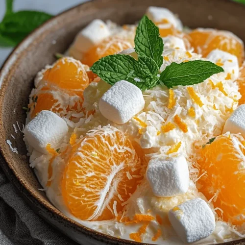 Fruit salads have long been a staple in various cuisines, celebrated for their vibrant colors, refreshing flavors, and health benefits. From summer barbecues to holiday gatherings, fruit salads offer a versatile dish that appeals to all ages. Among the myriad of fruit salad options, the Orange Dreamsicle Salad stands out as a particularly delightful concoction that transports many back to their childhood. This nostalgic dish blends the sweet and tangy flavors of fresh oranges with creamy and indulgent elements, creating a symphony of taste and texture that is simply irresistible.
