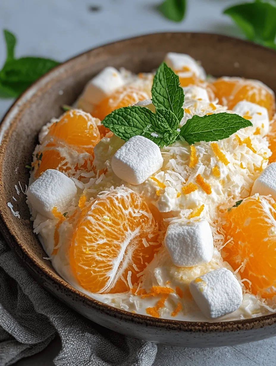 Fruit salads have long been a staple in various cuisines, celebrated for their vibrant colors, refreshing flavors, and health benefits. From summer barbecues to holiday gatherings, fruit salads offer a versatile dish that appeals to all ages. Among the myriad of fruit salad options, the Orange Dreamsicle Salad stands out as a particularly delightful concoction that transports many back to their childhood. This nostalgic dish blends the sweet and tangy flavors of fresh oranges with creamy and indulgent elements, creating a symphony of taste and texture that is simply irresistible.