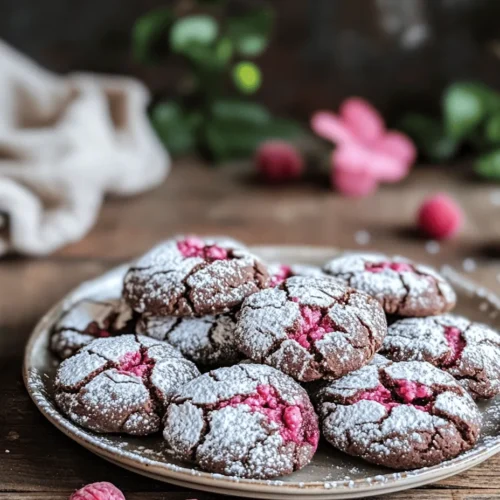 If you’re on the hunt for a cookie that perfectly balances rich chocolate and vibrant fruit, look no further than Raspberry Cocoa Crinkles Delight. These delightful cookies are a unique treat, combining the deep, indulgent flavor of cocoa with the tartness of fresh raspberries. Each bite delivers a euphoric blend of sweetness and tang, making them a truly irresistible dessert option.