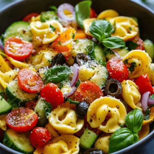 To create the perfect Tortellini Pasta Salad Extravaganza, it's essential to understand the role of each ingredient in the recipe. This not only enhances the overall flavor but also contributes to the nutritional profile of the dish.