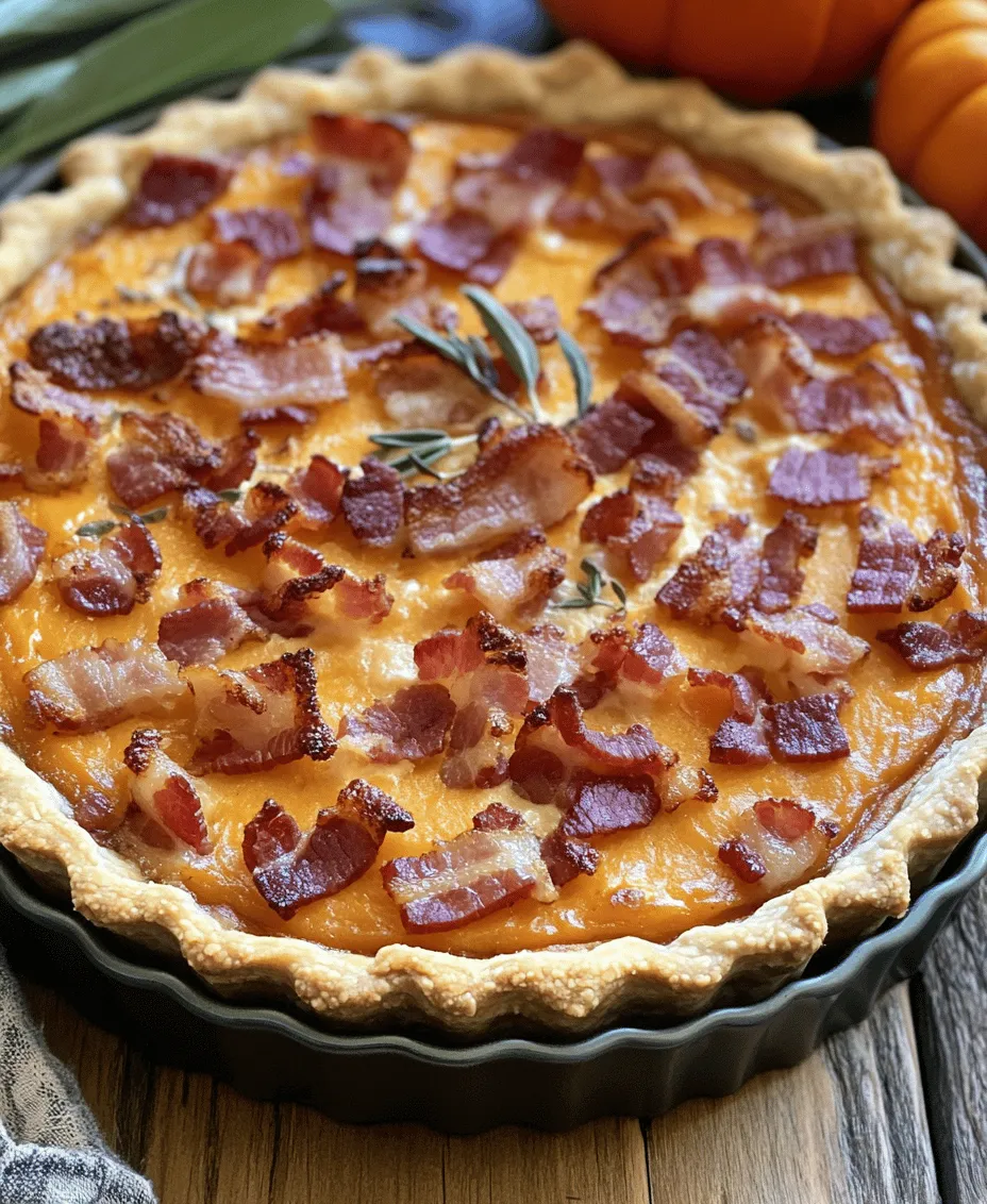 As the leaves begin to change and the air turns crisp, the culinary world embraces the warm and inviting flavors of fall. One dish that captures this seasonal spirit beautifully is the Savory Bacon Pumpkin Tart with Maple Drizzle. This delightful recipe perfectly marries the earthy sweetness of pumpkin with the savory richness of bacon, creating a harmonious blend of flavors that is sure to please any palate. Whether you're hosting a fall gathering or simply looking to indulge in comforting seasonal fare, this tart is a show-stopper that celebrates the best of autumn.