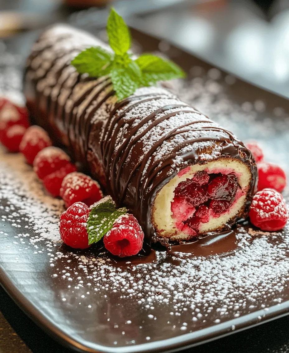 The Raspberry Chocolate Swiss Roll is an enchanting dessert that artfully blends the richness of chocolate with the tart brightness of fresh raspberries. This delightful dessert isn't merely a feast for the taste buds; it’s also a visual spectacle that can elevate any occasion. Whether you're hosting a formal dinner party, celebrating a birthday, or simply indulging in a sweet treat for yourself, this Swiss roll offers a luxurious yet approachable option that is sure to impress.