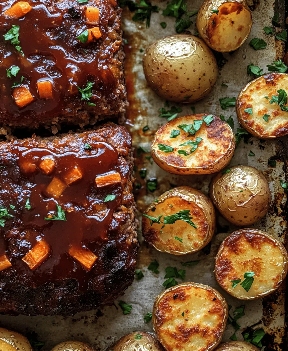 In the world of comfort food, few dishes rival the timeless appeal of meatloaf. This classic American dish has been a staple in home kitchens for generations, often evoking fond memories of family dinners and cozy gatherings. Meatloaf’s versatility allows for countless variations, making it suitable for any palate. Among these variations, the <strong>Mini Meatloaf & Roasted Potatoes Delight</strong> stands out, combining the rich flavors of meatloaf with the crispy goodness of roasted potatoes. This delightful dish is not only easy to prepare but also serves as a compact, portion-controlled meal that is perfect for both weeknight dinners and weekend gatherings.” /></p>
</p>
<h3>Preheat the Oven: Importance of Accurate Temperature</h3>
</p>
<p>Before diving into the preparation of your Mini Meatloaf & Roasted Potatoes Delight, it’s crucial to preheat your oven to ensure even cooking. The recommended temperature for this recipe is 375°F (190°C). Preheating the oven helps in creating a consistent cooking environment, which is essential for achieving the desired texture and flavor of both the meatloaf and the potatoes. An accurate oven temperature contributes significantly to the overall success of the dish, allowing the meatloaf to cook through while keeping the potatoes golden and crisp.</p>
</p>
<h3>Preparing the Meatloaf Mixture: Best Practices for Combining Ingredients</h3>
</p>
<p>Creating the perfect meatloaf mixture is key to a delicious outcome. Begin by gathering all your ingredients: ground beef (or a mix of beef and pork for added flavor), breadcrumbs, eggs, onion, garlic, and your choice of seasonings. To avoid overmixing, which can lead to a dense texture, follow these best practices:</p>
</p>
<p>1. In a large mixing bowl, combine the breadcrumbs and milk first. Allow them to soak for a few minutes; this will help keep your meatloaf moist.</p>
</p>
<p>2. In a separate bowl, finely chop the onion and garlic. Sauté them lightly in a bit of oil until they are translucent. This step enhances their sweetness and adds depth to the meatloaf.</p>
</p>
<p>3. In the soaked breadcrumb mixture, add in the sautéed onions and garlic, along with the ground meat and any additional herbs or spices you prefer. Use your hands to gently mix until just combined—overworking the meat can yield a tough loaf.</p>
</p>
<h3>Shaping the Mini Meatloaves: Tips for Uniform Sizes for Even Cooking</h3>
</p>
<p>Once your meat mixture is ready, it’s time to shape the mini meatloaves. For uniform cooking, aim for equal portions. A good size to aim for is about 4 ounces per meatloaf. Here’s how to achieve this:</p>
</p>
<p>1. Use a kitchen scale for precision, or scoop out the mixture with an ice cream scoop. This method ensures that each mini meatloaf is the same size.</p>
</p>
<p>2. Form each portion into a small loaf shape, about 1 to 1.5 inches thick. This thickness allows for even cooking throughout.</p>
</p>
<p>3. Place the shaped meatloaves on a lined baking sheet, giving them enough space to avoid steaming and to ensure proper browning.</p>
</p>
<h3>Preparing the Potatoes: Techniques for Seasoning and Coating</h3>
</p>
<p>While the meatloaves are being shaped, focus on preparing the potatoes. For this dish, baby potatoes or Yukon Golds work wonderfully due to their creamy texture. Here’s how to prepare them:</p>
</p>
<p>1. Wash the potatoes thoroughly to remove any dirt. For uniform cooking, cut them in half or quarters, depending on their size.</p>
</p>
<p>2. In a mixing bowl, toss the potatoes with olive oil, salt, pepper, and your choice of herbs (rosemary or thyme are excellent options). The oil not only adds flavor but also helps achieve that crispy finish when roasted.</p>
</p>
<p>3. Ensure that each piece is coated evenly to maximize flavor and texture.</p>
</p>
<h3>Arranging the Baking Sheet: Optimal Placement for Even Roasting</h3>
</p>
<p>When it comes to roasting, the arrangement on the baking sheet is crucial for achieving the best results. Here’s how to do it effectively:</p>
</p>
<p>1. Line a large baking sheet with parchment paper or aluminum foil for easier cleanup.</p>
</p>
<p>2. Position the mini meatloaves on one side of the sheet, allowing enough space for air to circulate around each loaf.</p>
</p>
<p>3. Spread the seasoned potatoes on the other side of the sheet, ensuring they are not overcrowded. The more space they have, the better they will roast.</p>
</p>
<p>4. This arrangement also allows the juices from the meatloaf to flavor the potatoes slightly as they cook, enhancing the overall taste of the dish.</p>
</p>
<h3>Adding Ketchup: The Right Amount for Flavor Without Overpowering</h3>
</p>
<p>Ketchup is a classic topping for meatloaf, providing a tangy sweetness that pairs perfectly with the savory flavors. However, it’s essential to use the right amount:</p>
</p>
<p>1. After shaping your mini meatloaves, brush a thin layer of ketchup over the top of each loaf. This should be about one tablespoon per meatloaf.</p>
</p>
<p>2. Avoid slathering too much ketchup, as it can overpower the dish and make it too sweet. A light coating will caramelize beautifully in the oven, adding a delightful glaze.</p>
</p>
<h3>Cooking Process</h3>
</p>
<h4>Overview of Roasting Times and Temperatures</h4>
</p>
<p>With everything arranged on the baking sheet, it’s time to roast. Place the baking sheet in the preheated oven and set a timer. The mini meatloaves will typically take about 25-30 minutes to cook through, while the potatoes may take slightly less time, approximately 20-25 minutes.</p>
</p>
<h4>Importance of Internal Temperature for Meat Safety</h4>
</p>
<p>To ensure that your mini meatloaf is safely cooked, use a meat thermometer to check for doneness. The internal temperature should reach 160°F (71°C) for ground beef. This step is crucial for food safety, as undercooked meat can pose health risks.</p>
</p>
<h4>Tips for Determining Doneness Visually and with a Meat Thermometer</h4>
</p>
<p>While a meat thermometer is the most reliable method, you can also check for doneness visually. The meatloaf should be firm to the touch and no longer pink in the center.</p>
</p>
<p>For the potatoes, they should be golden brown and fork-tender. If they’re not quite there, give them a few extra minutes while monitoring the meatloaf’s temperature.</p>
</p>
<h3>How to Achieve Golden, Crispy Potatoes Alongside Moist Meatloaf</h3>
</p>
<p>To ensure your potatoes achieve that golden, crispy exterior while the meatloaf remains moist, consider the following tips:</p>
</p>
<p>1. <strong>Use high heat</strong>: The combination of high heat and oil helps crisp up the edges of the potatoes.</p>
</p>
<p>2. <strong>Toss them once</strong>: Halfway through cooking, give the potatoes a gentle toss to encourage even browning.</p>
</p>
<p>3. <strong>Monitor closely</strong>: As the cooking time approaches the end, keep an eye on both the meatloaf and the potatoes. If the potatoes are browning too quickly, you can remove them and allow the meatloaf to continue cooking.</p>
</p>
<h3>Serving Suggestions</h3>
</p>
<h4>Presentation Ideas for a Beautiful Meal</h4>
</p>
<p>After cooking, it’s time to present your Mini Meatloaf & Roasted Potatoes Delight. Here are a few ideas:</p>
</p>
<p>1. <strong>Plating</strong>: Place two mini meatloaves on a plate alongside a generous serving of roasted potatoes. Garnish with a sprig of fresh parsley or a sprinkle of chives for a pop of color.</p>
</p>
<p>2. <strong>Sauce</strong>: Drizzle a bit of gravy or additional ketchup over the meatloaves for an appealing finish.</p>
</p>
<p>3. <strong>Sides</strong>: Serve with a side of steamed green beans or a fresh garden salad for a balanced meal.</p>
</p>
<h4>Pairing Options: What to Serve Alongside Mini Meatloaves and Potatoes</h4>
</p>
<p>This dish pairs beautifully with a variety of sides and beverages. Consider these options:</p>
</p>
<p>– <strong>Vegetables</strong>: Roasted Brussels sprouts or carrots make excellent accompaniments.</p>
<p>– <strong>Grains</strong>: A light quinoa salad can provide a refreshing contrast.</p>
<p>– <strong>Beverages</strong>: Pair with a light red wine or a sparkling lemonade to complement the flavors without overwhelming them.</p>
</p>
<h4>Variations: Suggestions for Different Herbs and Spices to Customize the Dish</h4>
</p>
<p>To keep this dish exciting, feel free to experiment with different herbs and spices based on your preferences. Here are some variations to consider:</p>
</p>
<p>– <strong>Herbs</strong>: Basil, oregano, or Italian seasoning can bring a Mediterranean flair to the meatloaf.</p>
<p>– <strong>Spices</strong>: Adding a dash of smoked paprika or chili powder gives the dish a delightful kick.</p>
<p>– <strong>Cheese</strong>: Mixing shredded cheddar or Parmesan into the meatloaf can enhance creaminess and flavor.</p>
</p>
<h3>Conclusion</h3>
</p>
<p>The Mini Meatloaf & Roasted Potatoes Delight is a wholesome, family-friendly meal that brings comfort and satisfaction to the dinner table. With its combination of savory meatloaf and perfectly roasted potatoes, it caters to both adults and children alike.</p>
</p>
<p>The simplicity of preparing this dish at home allows for creativity and personalization, making it a wonderful choice for weeknight dinners or casual gatherings. The joy of cooking and sharing meals with loved ones is unparalleled, and this recipe is sure to become a cherished favorite. So gather your ingredients, follow the steps, and enjoy the rewarding experience of creating a delightful meal that everyone will love.</p>
<div id=