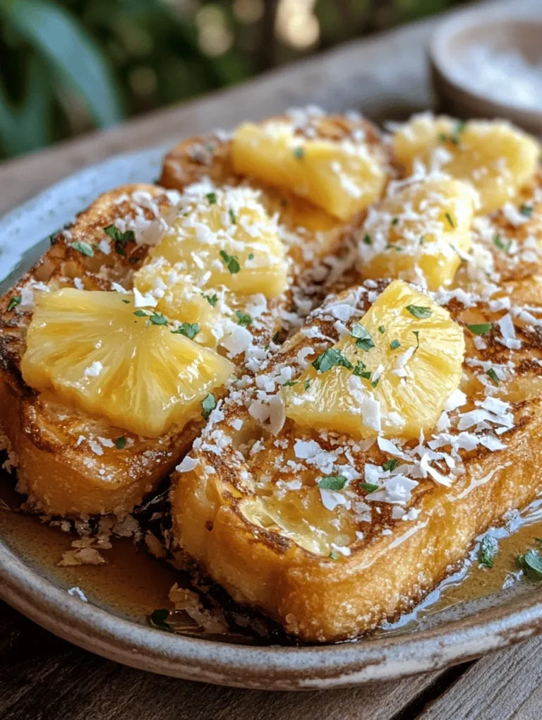 Are you ready to embark on a culinary journey that transforms your breakfast routine? Introducing the Hawaiian Roll French Toast Delight, a scrumptious twist on a classic favorite that brings a taste of the tropics right to your table. Imagine sinking your teeth into a slice of fluffy French toast made from sweet Hawaiian rolls, perfectly infused with the rich flavors of coconut and pineapple. This delightful dish captures the essence of island vibes, making it an ideal choice for special occasions, leisurely weekend brunches, or any day you want to indulge in a taste of paradise.