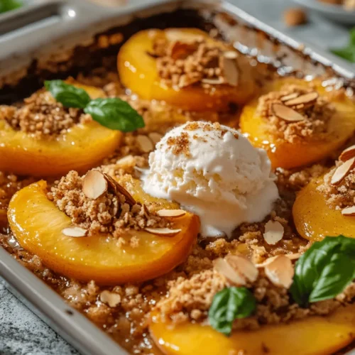 As summer rolls in and the days get longer, the bounty of fresh fruits becomes impossible to resist. Among these, peaches stand out as a quintessential summer favorite. Their vibrant color and luscious sweetness make them an ideal ingredient for a variety of dishes, but there’s something particularly special about baked peaches. This delightful dessert combines the juicy goodness of ripe peaches with a crunchy, golden topping, creating a harmonious balance of flavors and textures. Whether served warm with a scoop of ice cream, enjoyed on their own, or used as a topping for yogurt or salads, baked peaches are a versatile treat that can brighten up any occasion.