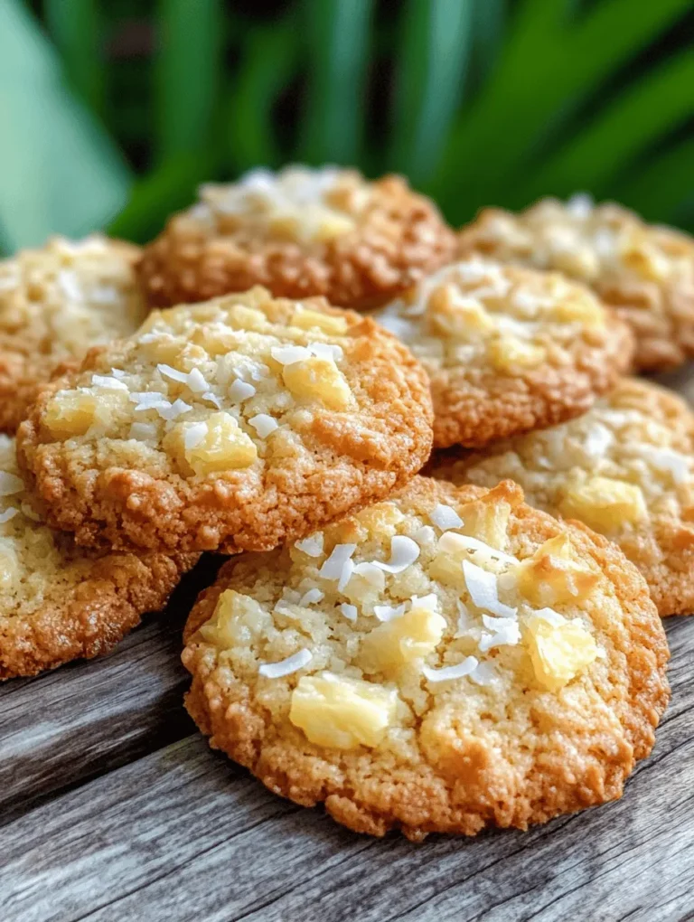 If you're a fan of cookies that transport you to a tropical paradise with every bite, look no further than Coconut Pineapple Cookies. These delightful treats combine the sweet, tangy flavor of pineapple with the rich, nutty essence of coconut, creating a cookie experience that is both refreshing and indulgent. The appeal of Coconut Pineapple Cookies lies not only in their delicious taste but also in their unique ability to evoke memories of sun-kissed beaches and swaying palm trees, making them the perfect treat for any occasion.