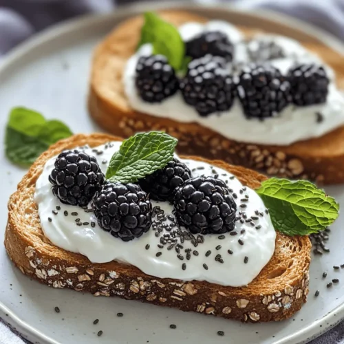 In today’s fast-paced world, finding a breakfast option that is both nourishing and delicious can be a challenge. However, starting your day with a wholesome meal is essential for maintaining energy levels and overall well-being. Enter the Blackberry Vanilla Greek Yogurt Toast—a delightful combination of creamy, rich Greek yogurt, fresh, vibrant blackberries, and a touch of vanilla that will tantalize your taste buds and provide a nutritious kick to your morning routine.