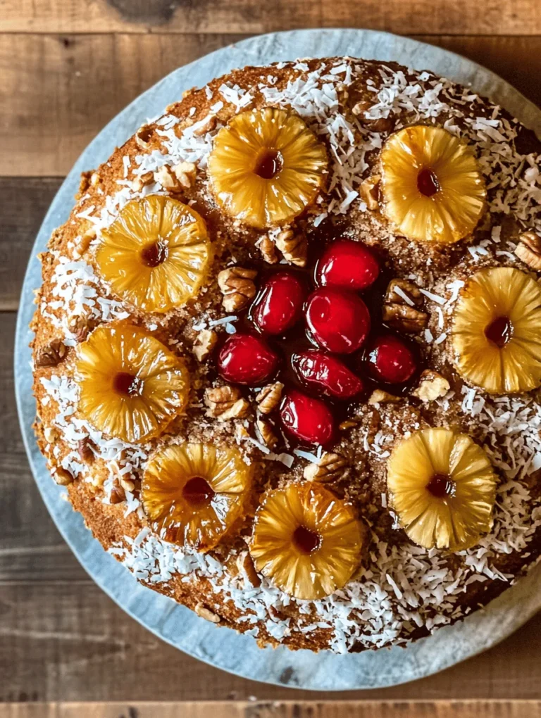 If you're in search of a show-stopping dessert that perfectly embodies the essence of a tropical getaway, look no further than the Tropical Bliss Pineapple Upside Down Bundt Cake. This delightful cake captures the vibrant flavors of fresh pineapple and creamy coconut, creating a harmonious blend that transports your taste buds to sun-drenched shores. The cake's visual appeal is equally compelling; the Bundt pan gives it an elegant shape that's perfect for gatherings, celebrations, or simply to treat yourself and your loved ones.